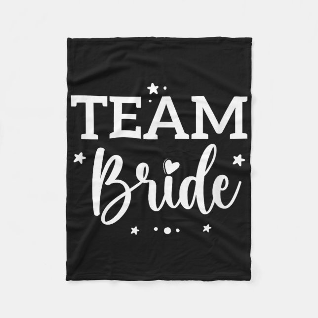 Team Bride Flower Bachelorette Bridal Shower Bride Fleece Blanket (Front)