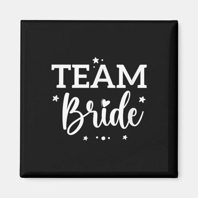 Team Bride Flower Bachelorette Bridal Shower Bride Magnet (Front)
