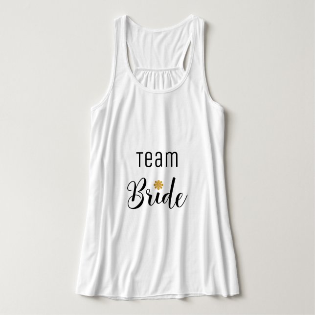 Team Bride Fun Bachelorette Wedding Elegant Singlet (Design Front)