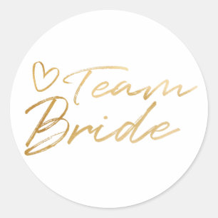 Team Bride - Gold faux foil sticker