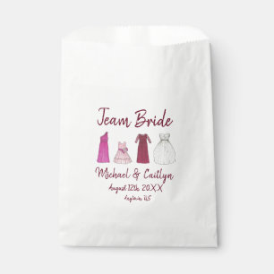 TEAM BRIDE Gown Wedding Bridal Shower Bachelorette Favour Bags