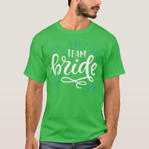 Team Bride green decorated T-Shirt