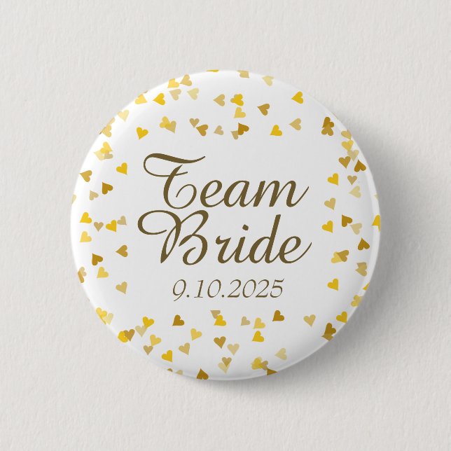 Team Bride / Groom 6 Cm Round Badge (Front)