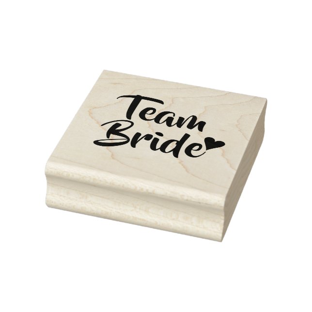 Team Bride Heart Bridal Shower Rubber Stamp (Stamp)