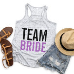Team Bride Lilac Bachelorette Party Singlet<br><div class="desc">Go Team Bride! Super cute tank for bridesmaids and bachelorette parties features purple and black text. Coordinates with our matching invitations,  koozies,  stickers and flasks - check our shop for more!</div>