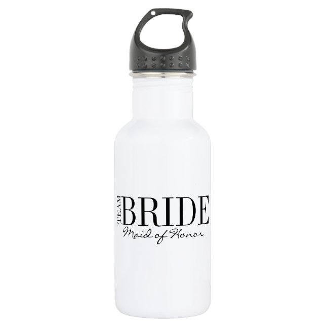 Team Bride Maid of Honour Bridal Party Water Bottl 532 Ml Water Bottle (Front)