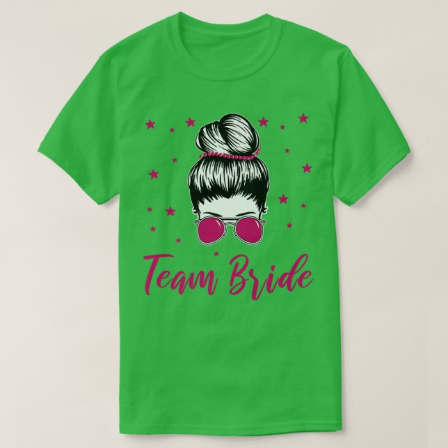 Team Bride Marry Bride Cool Hen Night  T-Shirt (Design Front)