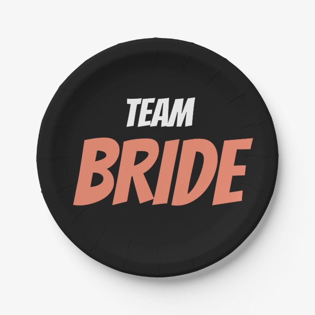 Team Bride Paper Plate (Front)