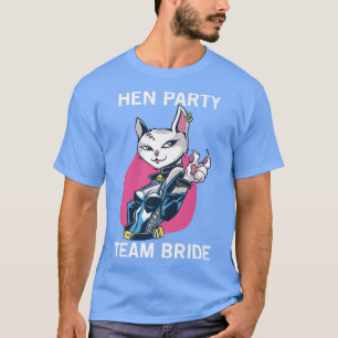 Team Bride Party Cat Girl Hen Party Premium  T-Shirt