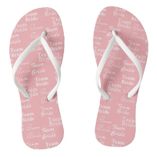 Team Bride Pattern pink  Flip Flops