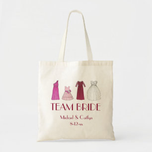 TEAM BRIDE Personalised Wedding Bridal Party Tote Bag