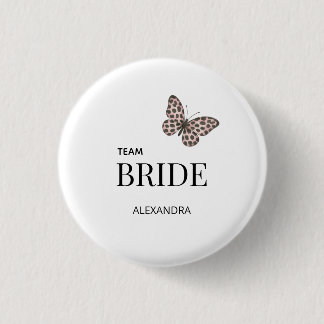 Team Bride Personalised Wedding Design 3 Cm Round Badge