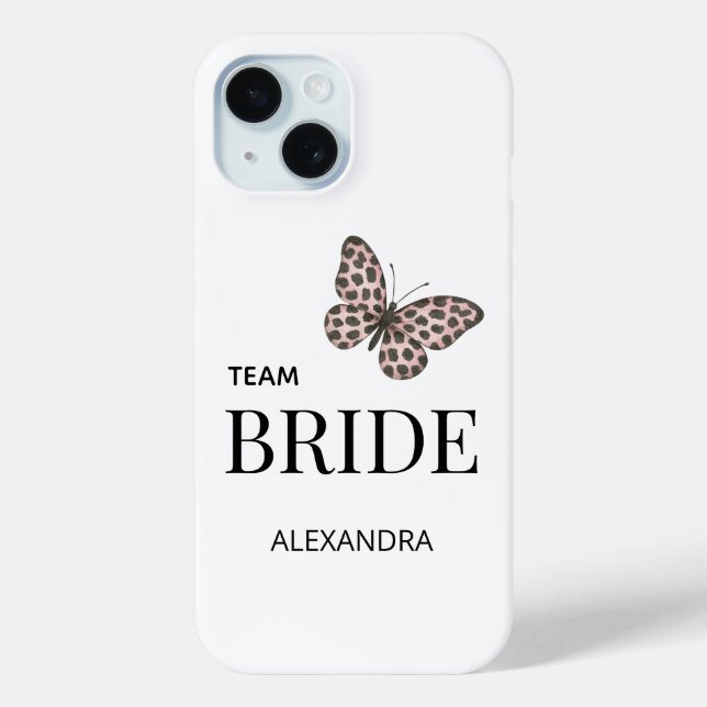 Team Bride Personalised Wedding Design Case-Mate iPhone Case (Back)
