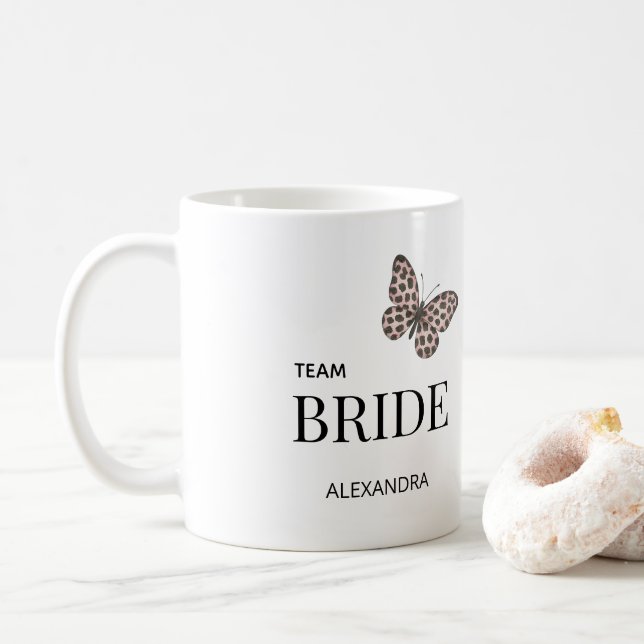 Team Bride Personalised Wedding Design Coffee Mug (With Donut)