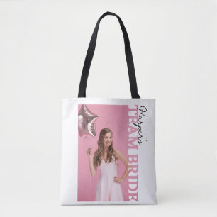 Team Bride Photo Tote Bag   Personalised Hen Party