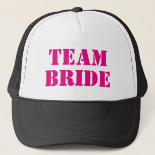 TEAM BRIDE pink bachelorette party trucker hats