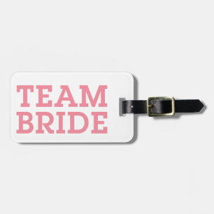 Team Bride Pink Luggage Tag