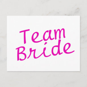 Team Bride Pink Postcard