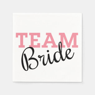 Team Bride Pink Script Napkin