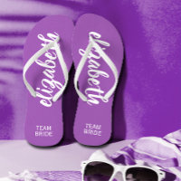 Team Bride Purple and White Personalised 