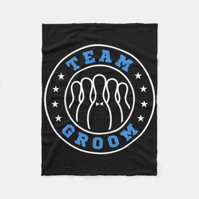 Team Bride Team Groom Bowling Bachelor Party Weddi Fleece Blanket (Front)