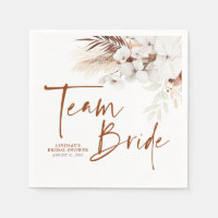 Team Bride Terracotta Floral Boho Bridal Shower