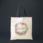Team bride. Watercolor tropical floral wedding Tote Bag<br><div class="desc">Watercolor tropical floral wedding tote bag "Team bride". Please contact me if you need additional items.</div>