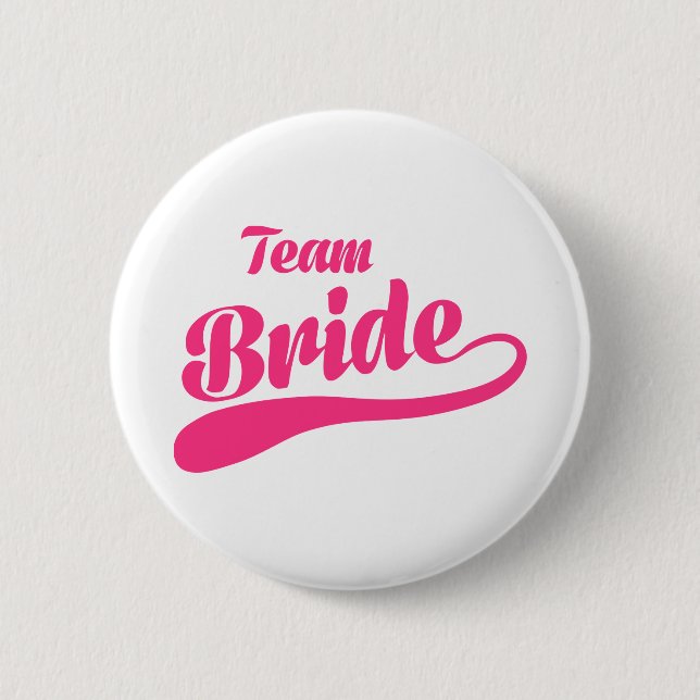 Team Bride Wedding 6 Cm Round Badge (Front)