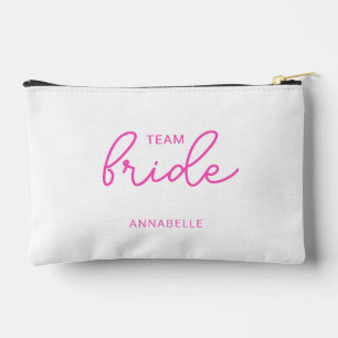 Team Bride Wedding Bachelorette Accessory Pouch