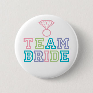 Team Bride with Diamond Ring 6 Cm Round Badge