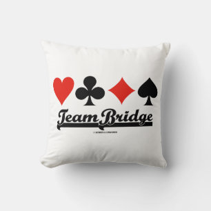 Team Bridge Four Card Suits Cushion