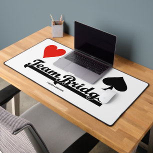 Team Bridge Four Card Suits Desk Mat
