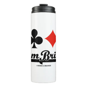 Team Bridge Four Card Suits Thermal Tumbler