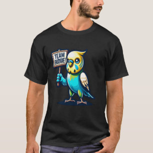 Team Budgie, Bird Mascot, Pet Bird Lover, Ornithol T-Shirt