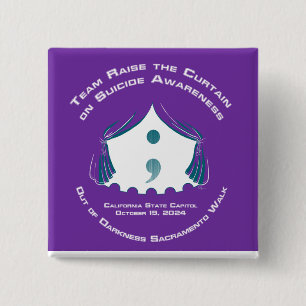 Team Button-Square 15 Cm Square Badge