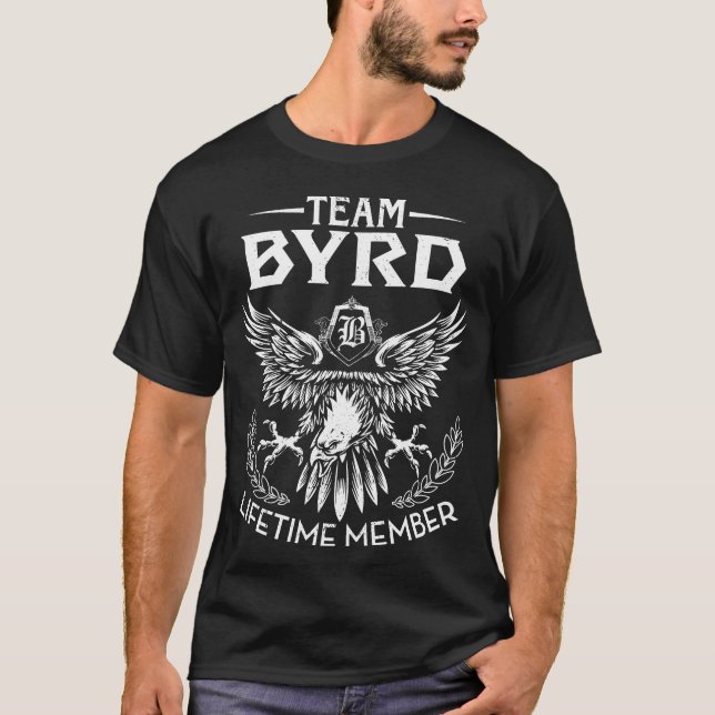 Team BYRD Lifetime Member Last Name T-Shirt (Front)