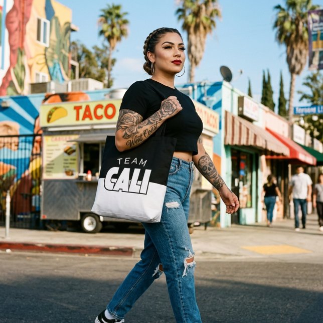 Team Cali tote bag (Team Cali reusable shopping tote bag)