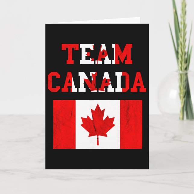 Team Canada Maple Leaf Canadian Soccer Team Canada Card (Front)
