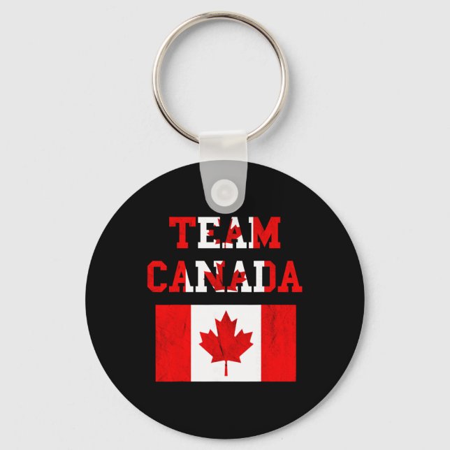 Team Canada Maple Leaf Canadian Soccer Team Canada Key Ring (Front)