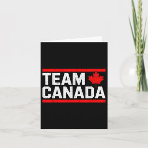 Team Canada Squad Maple Leaf Canadian Flag Funny C Card