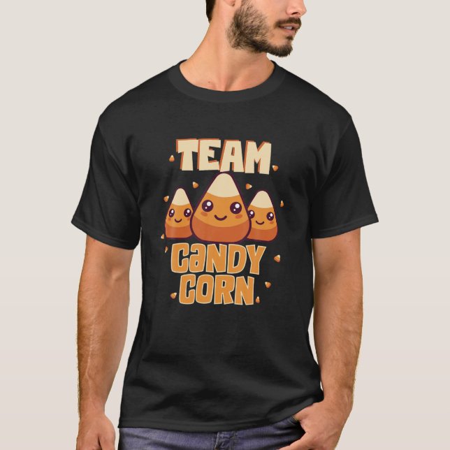 Team Candy Corn Sweets Lover Group Matching Hallow T-Shirt (Front)