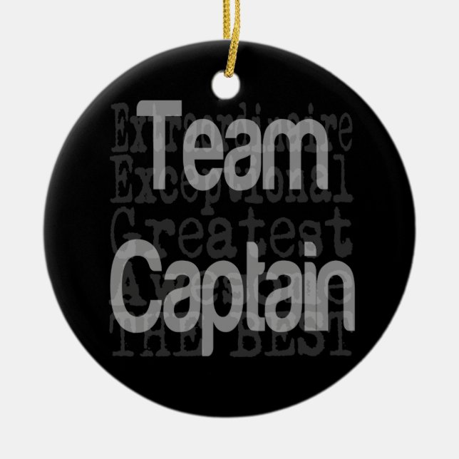 Team Captain Extraordinaire Ceramic Tree Decoration (Front)