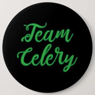 Team Celery Vegan by Vegetarian Juice Fan Gift 6 Cm Round Badge