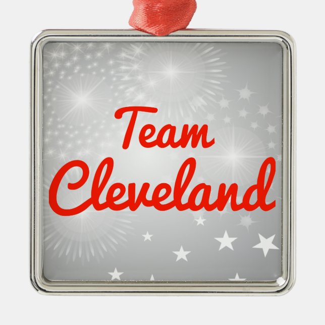 Team Cleveland Metal Tree Decoration (Front)