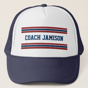 Team Coach Customised Name in Jersey Colour Trucker Hat
