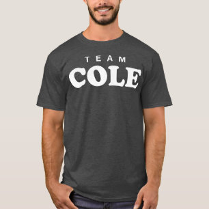 Team Cole Personalised Surname Bride Groom Family  T-Shirt