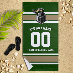 Team Colors and Mascot Personalized Beach Towel