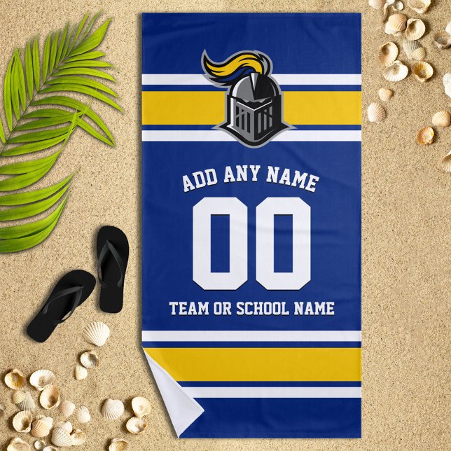 Team Colors and Mascot Personalized Beach Towel (Creator Uploaded)