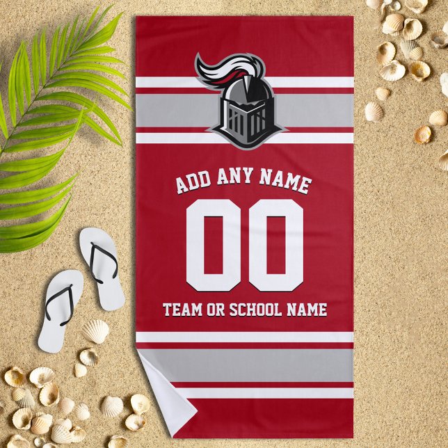 Team Colours and Mascot Personalised Beach Towel (Creator Uploaded)
