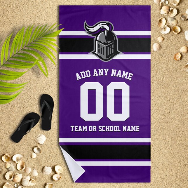 Team Colours and Mascot Personalised Beach Towel (Creator Uploaded)
